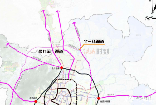 從具體走向看, 北外環高速公路北移項目位於 現在的北繞城高速北側約